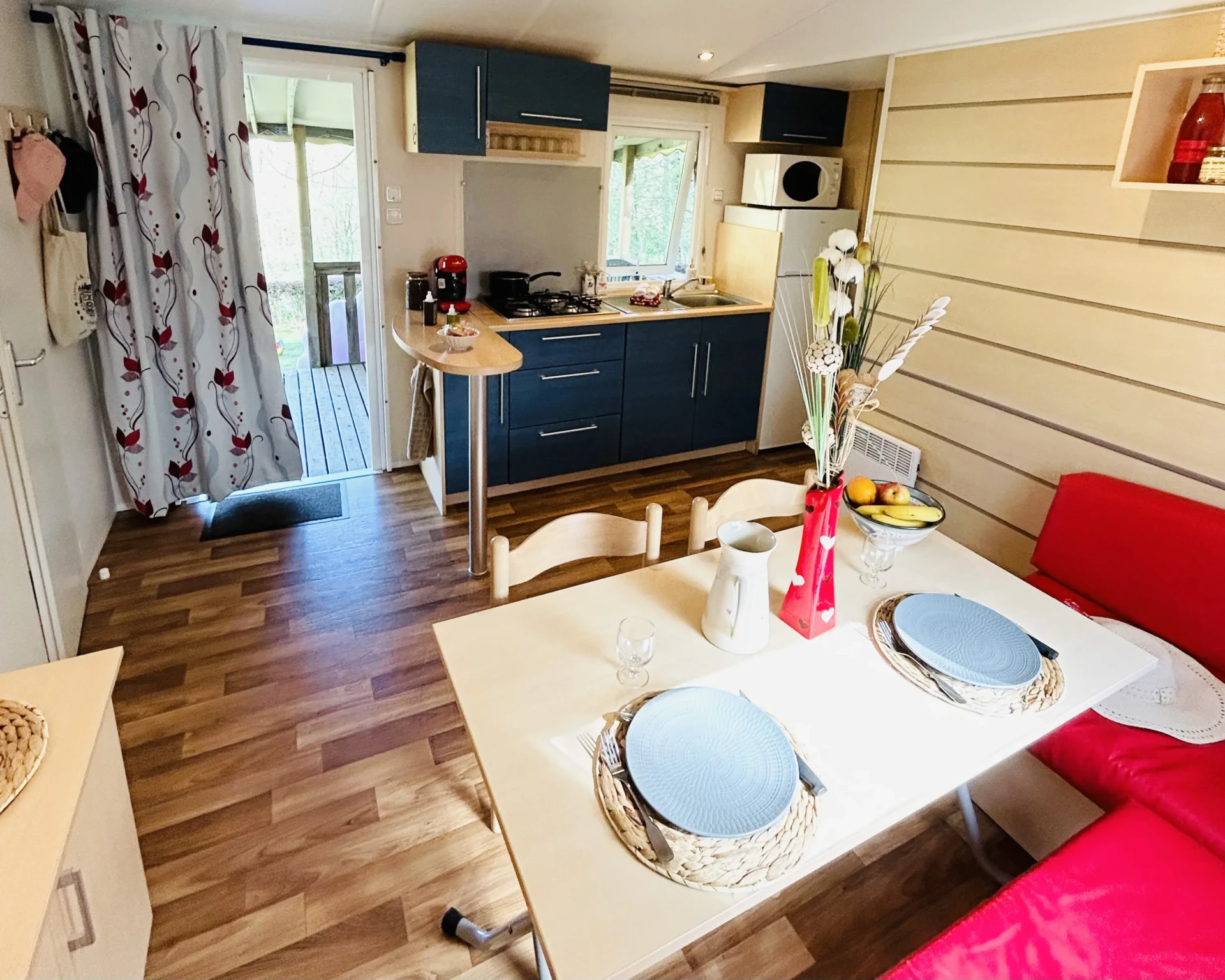 Salon, mobile home, camping La Chatonnière